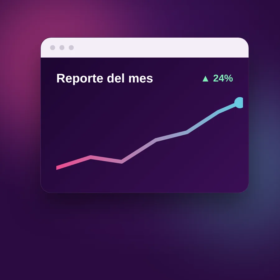 Medición: reporte mensual de resultados